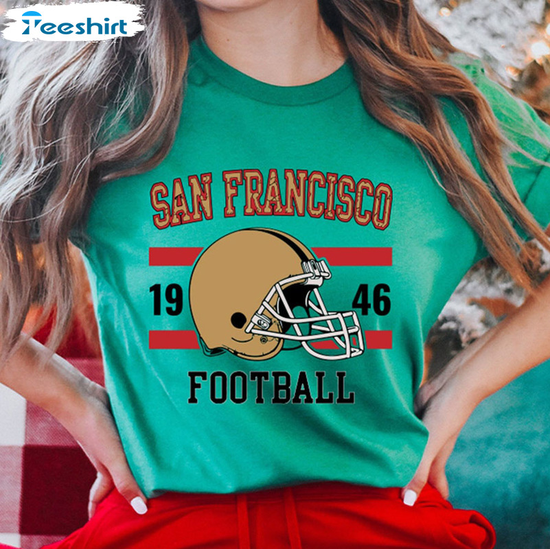 Throwback San Francisco Football 49ers Vintage Crewneck T-Shirt