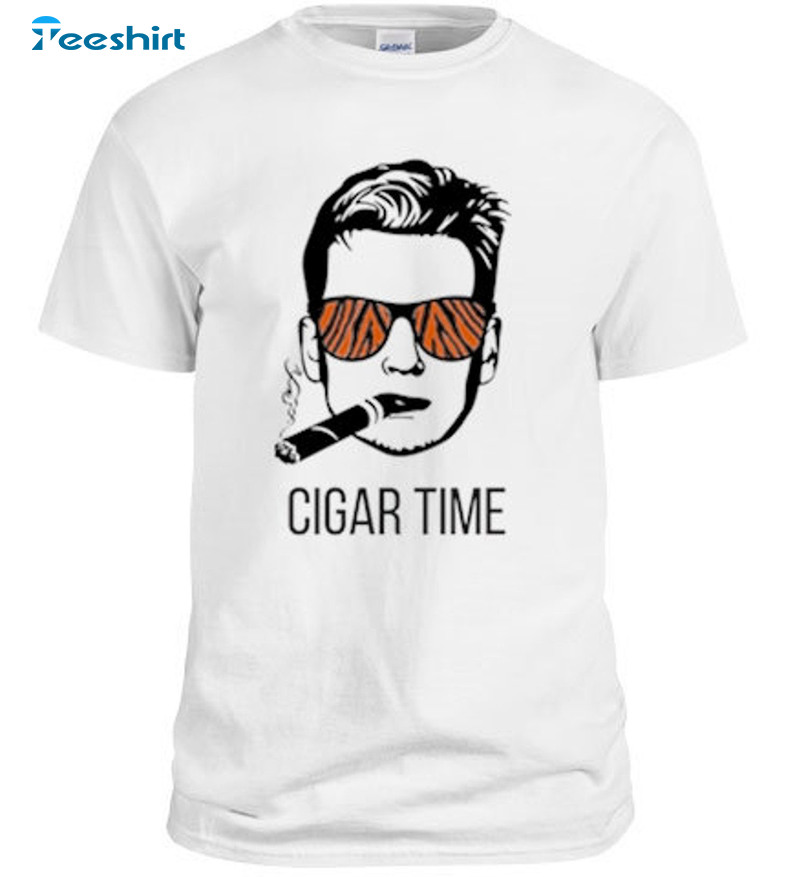 Cigar Time L Joe Burrow Trending Sweatshirt, Unisex Hoodie