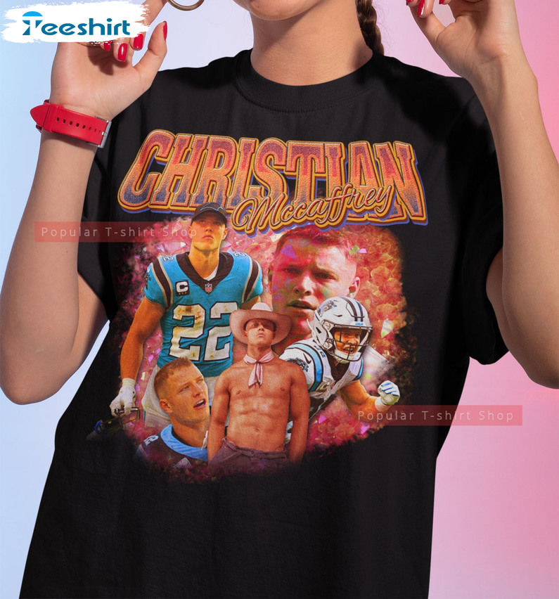 Christian Mccaffrey Vintage Shirt, Trending Short Sleeve Unisex T-shirt