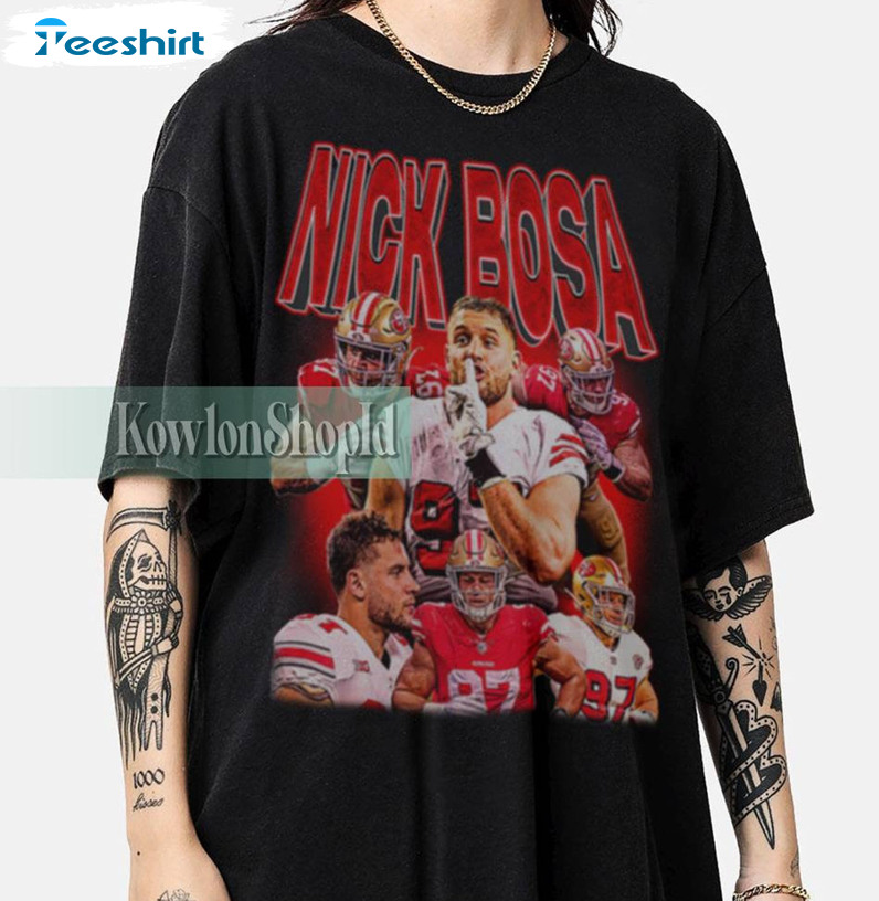 Nick Bosa Shirt, Trending Football Tee Tops Short Sleeve