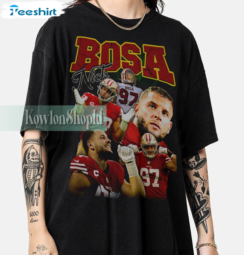 Vintage Nick Bosa Shirt, Football Shirt, Classic 90S Graphic Tee, Unisex  S-5Xl