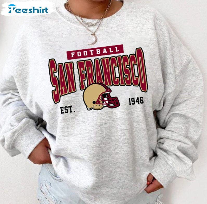 San Francisco Football Shirt, Vintage Football T-shirt Short Sleeve