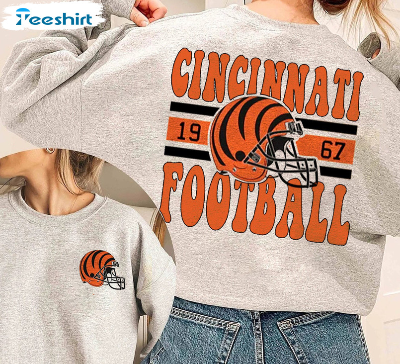 Cincinnati Football Trendy Shirt, Vintage Cincinnati Bengals Tee Tops Unisex Hoodie