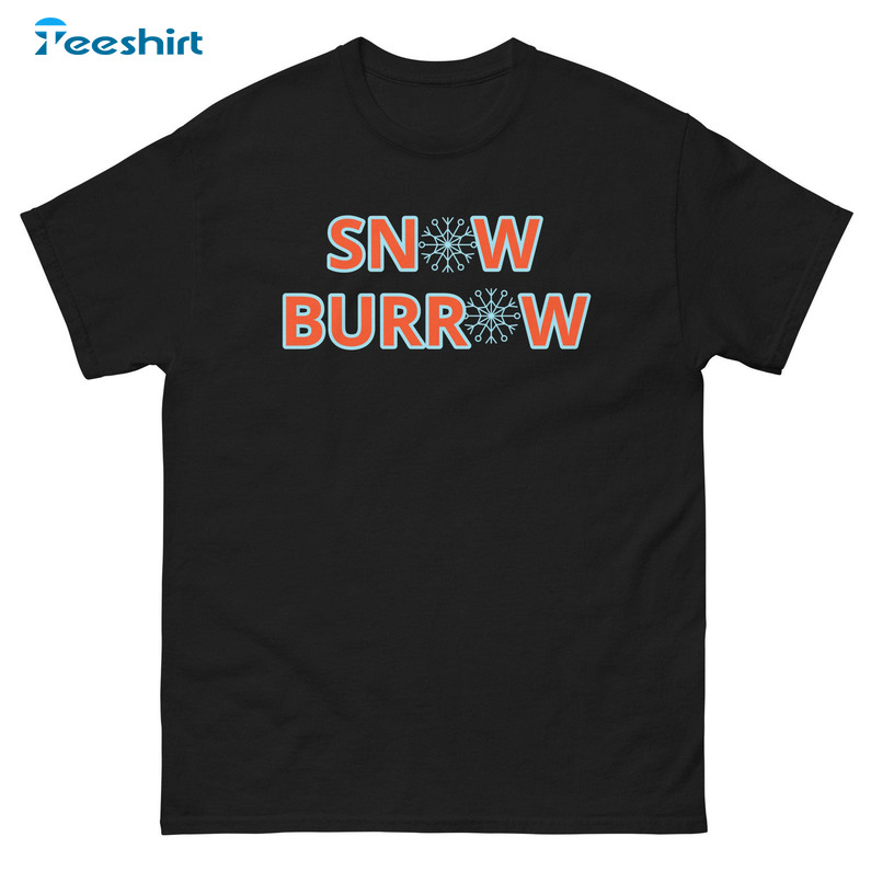 Snow Burrow Football Shirt, Bengals Unisex Hoodie Short Sleeve