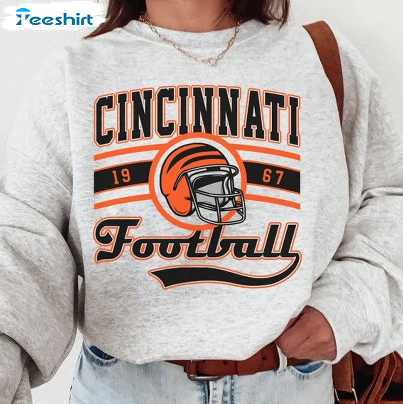 Cincinnati Football Vintage Shirt, Bengal Football Unisex T-shirt Crewneck