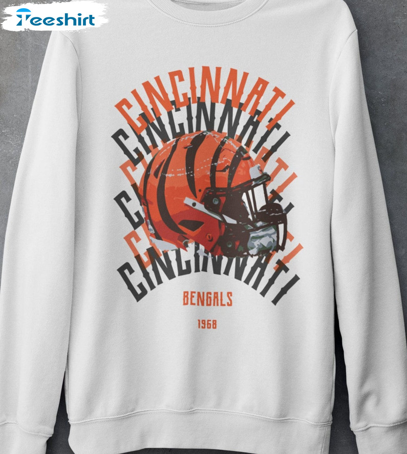 CIncinnati Bengals Sweatshirt Vintage Cincinnati Football 1968 Victory  Faith - Anynee