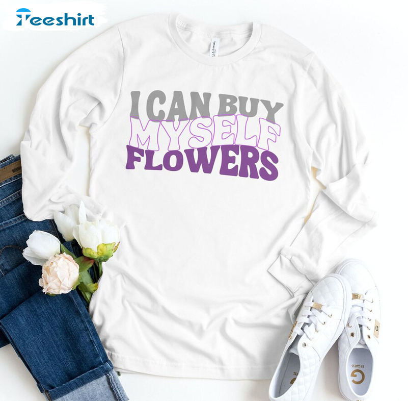 I Can Buy Myself Flowers Vintage Sweatshirt, Short Sleeve