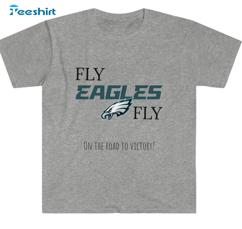 Fly Eagles Fly Vintage Shirt, On The Road To Victory Long Sleeve Unisex T-shirt