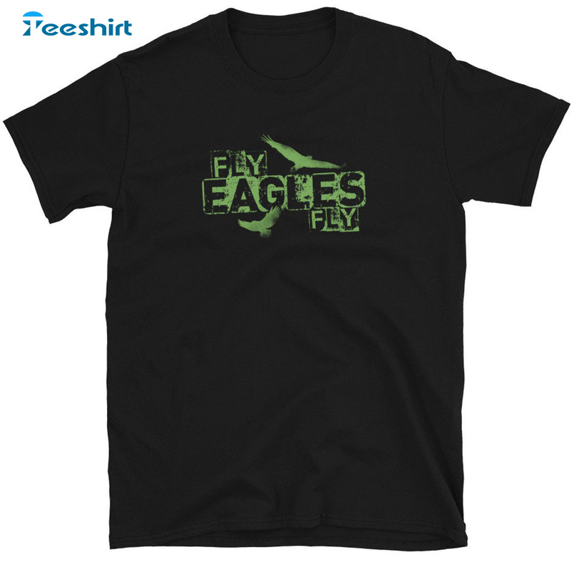 Fly Eagles Fly Trendy Shirt, Vintage Football Unisex T-shirt Short Sleeve