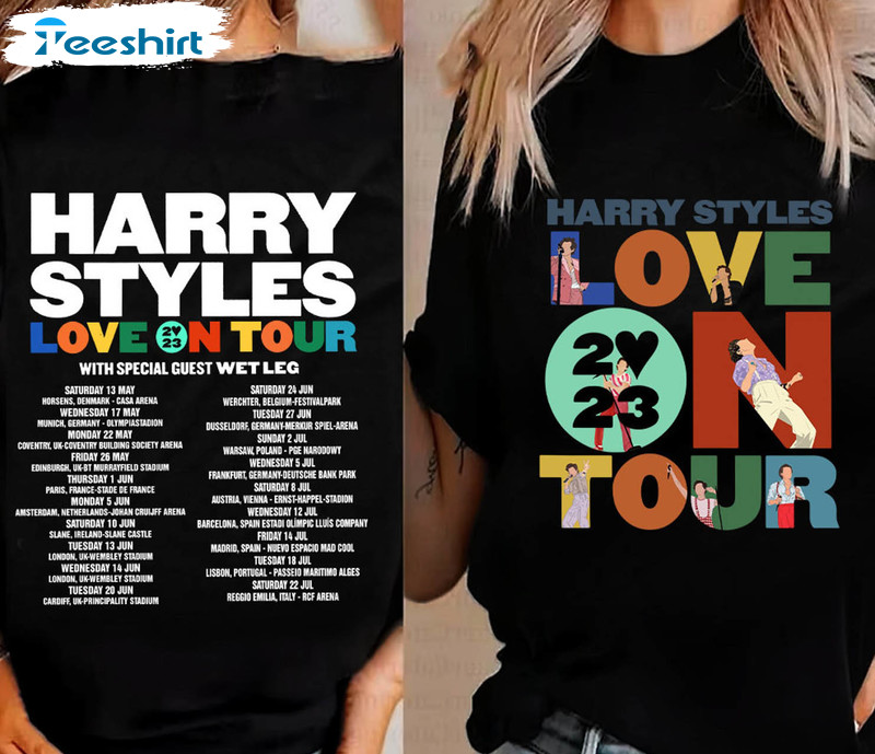 Harry Tour 2023 Trendy Shirt, Retro Love On Tour 2023 Sweater Short Sleeve