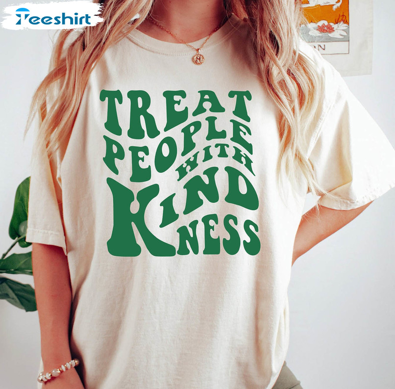 Treat People With Kindness Vintage Shirt, Trendy Short Sleeve Tee Tops