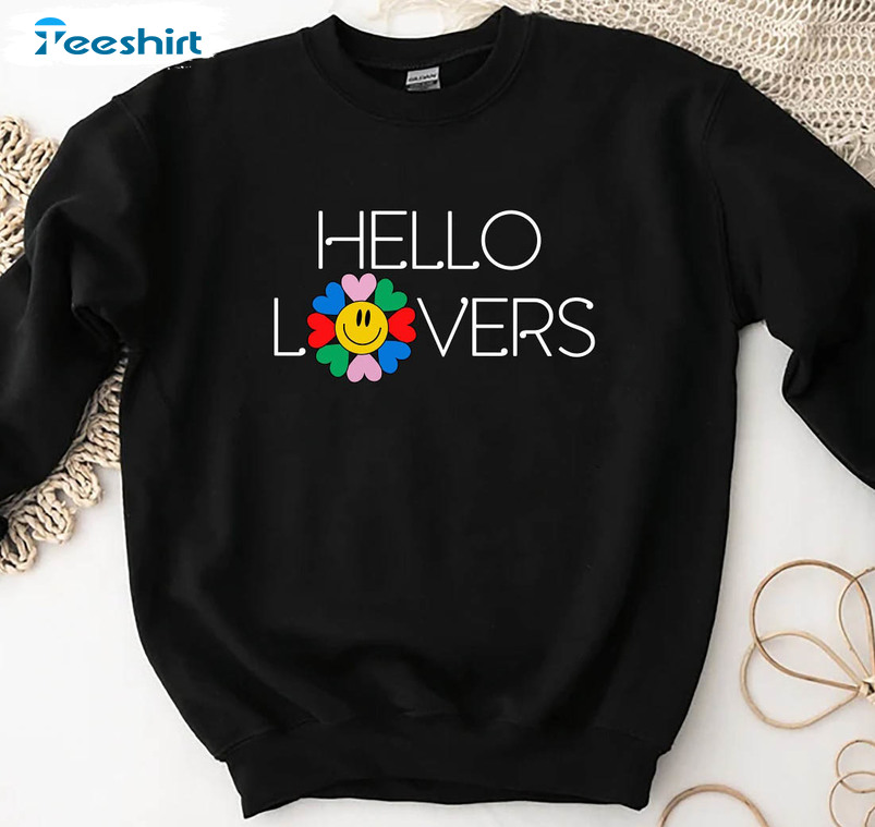 Hello Lovers Vintage Shirt, One Direction Harry Styles Sweatshirt Short Sleeve