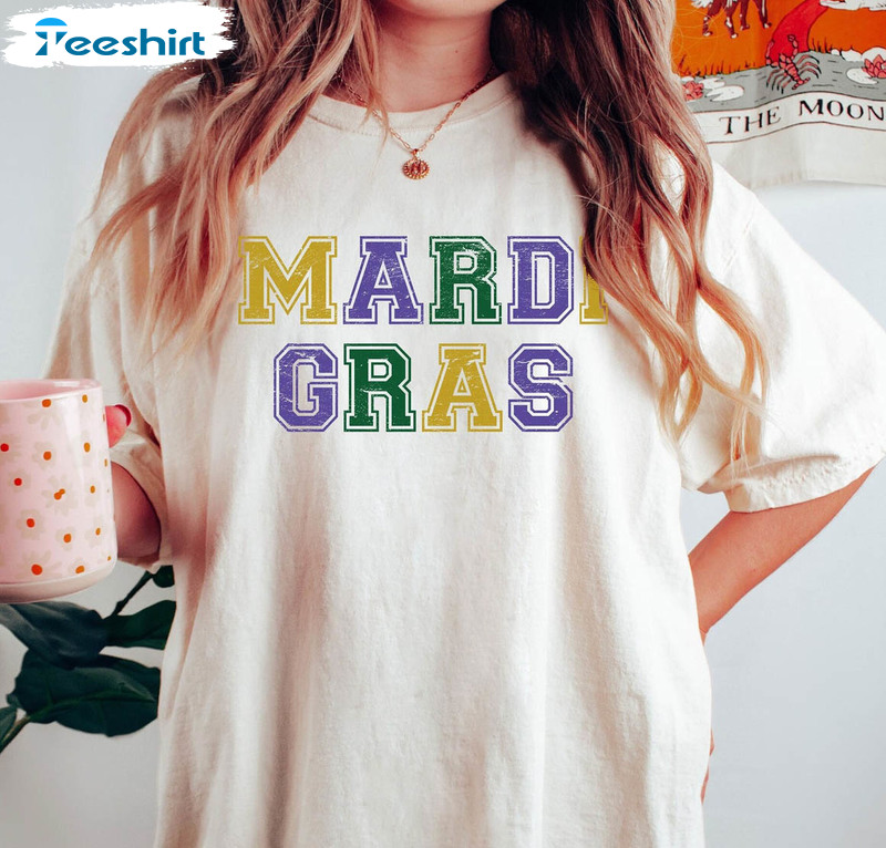 Mardi Gras Party Shirt, Funny Carnival Long Sleeve Unisex T-shirt