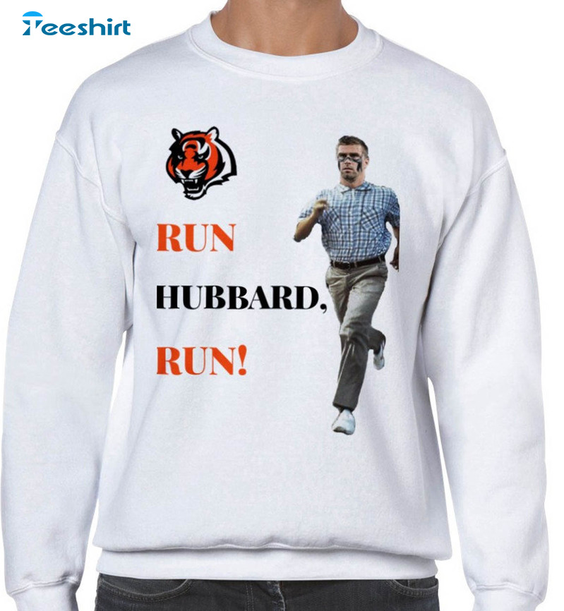 Run Hubbard Run Funny Shirt, Sam Hubbard Meme Short Sleeve Tee Tops