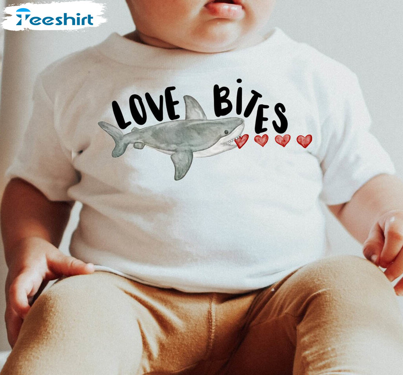 Love Bites Baby Shirt, Cute Valentines Day Unisex T-shirt Short Sleeve