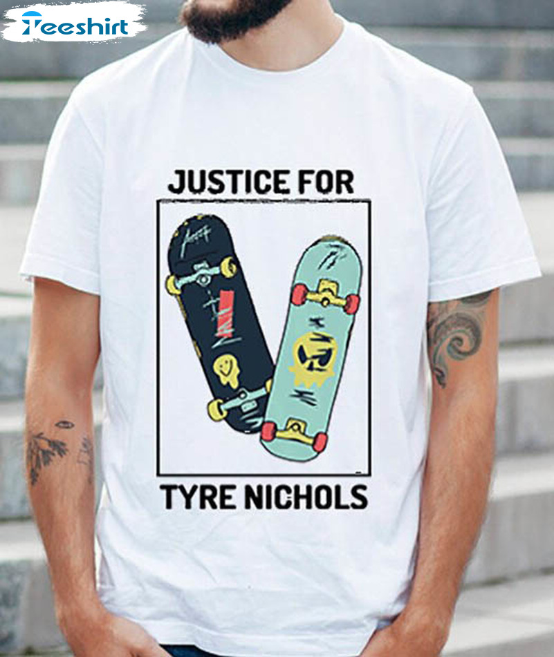 Justice For Tyre Nichols Funny Shirt, Black Lives Matter Tee Tops Short Sleeve