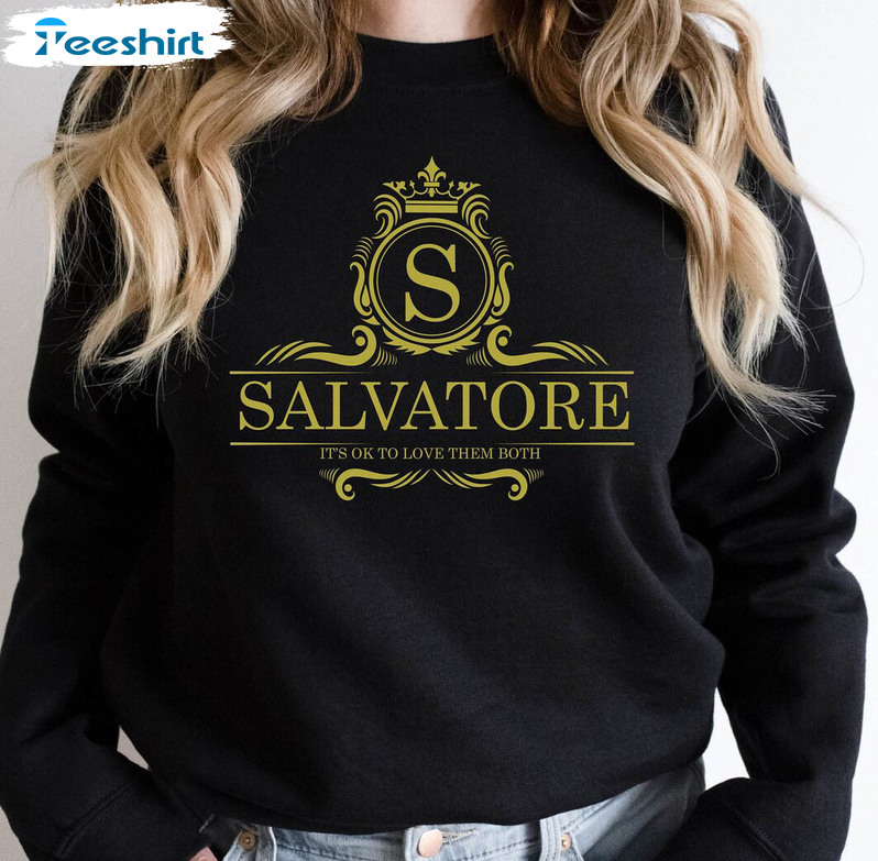 Salvatore It's Ok To Love Them Both Vintage Shirt, Vampire Brothers Unisex T-shirt Short Sleeve