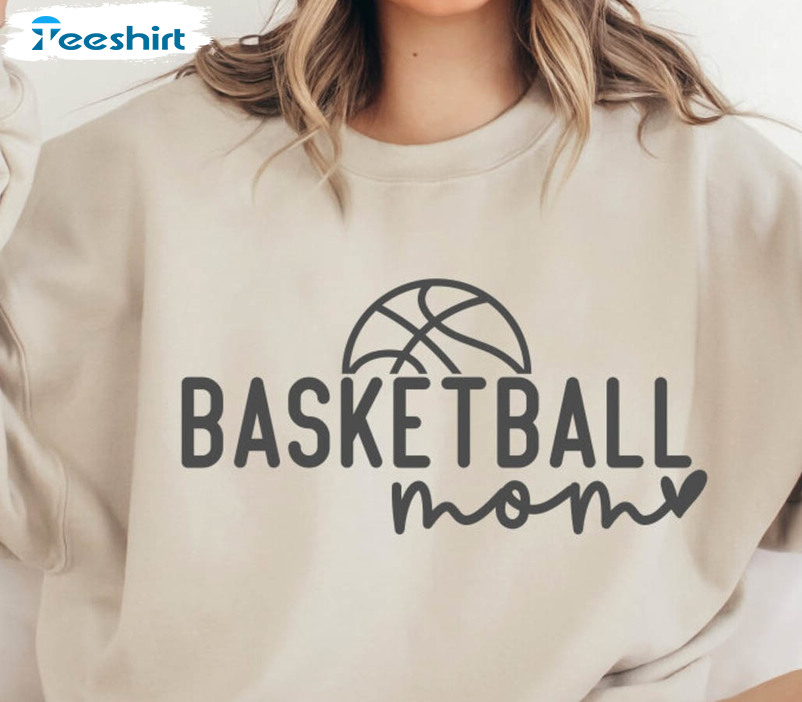 Basketball Mom Vintage Shirt, Mom Life Short Sleeve Crewneck