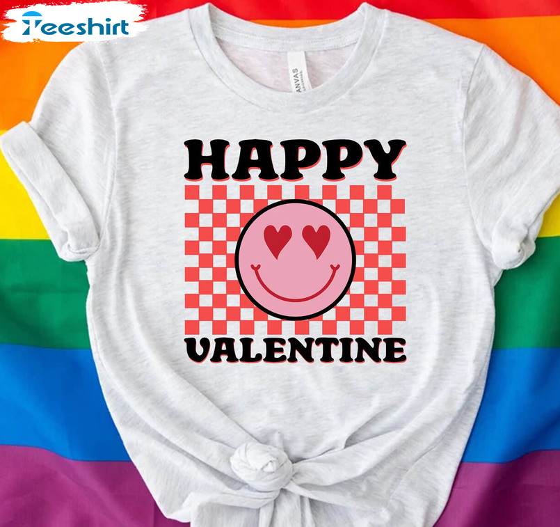 Happy Valentines Day Shirt, Vintage Crewneck Unisex Hoodie