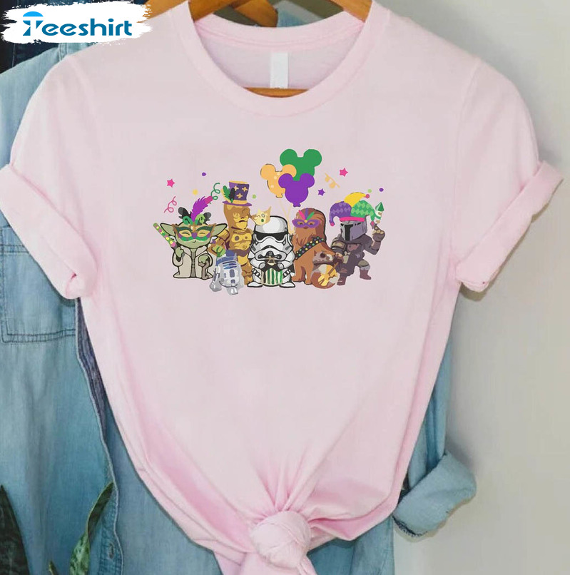 Disney Star Wars Mardi Gras Shirt, Mickey Balloon Unisex T-shirt Unisex Hoodie