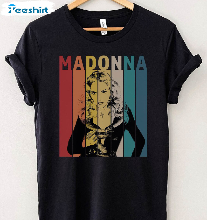 Madonna Vintage Shirt, Madonna Music Short Sleeve Crewneck