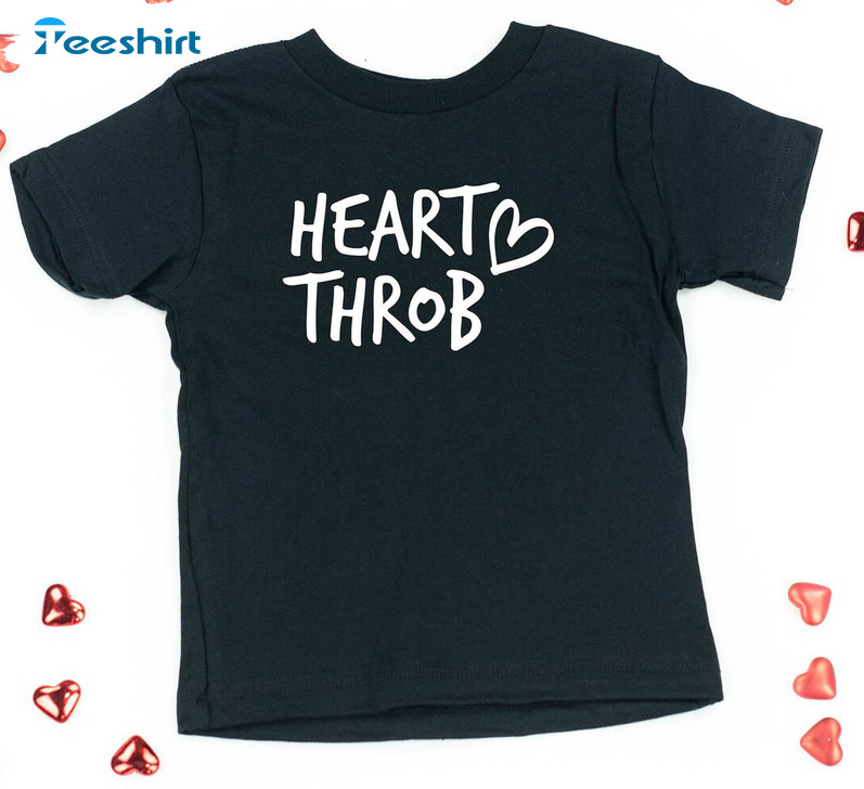 Heart Throb Trendy Shirt, Valentines Day Unisex T-shirt Short Sleeve