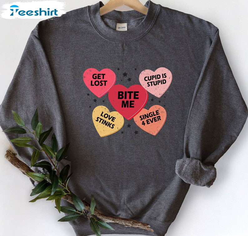 Valentines Day Bite Me Sweatshirt, Cute Unisex Hoodie Long Sleeve