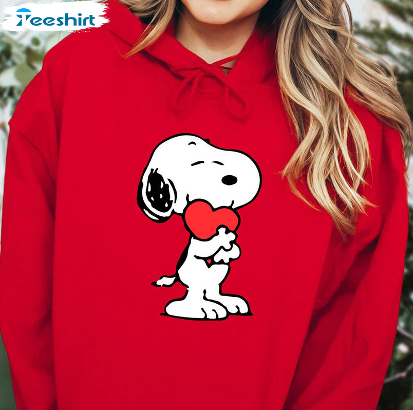 Snoopy Valentines Shirt, Valentines Day Matching Unisex Hoodie Crewneck