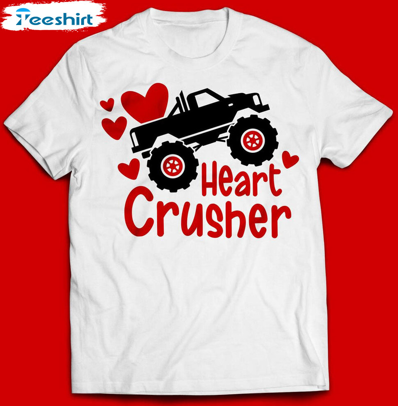 Heart Crusher Cute Shirt, Trending Valentine Short Sleeve Unisex T-shirt