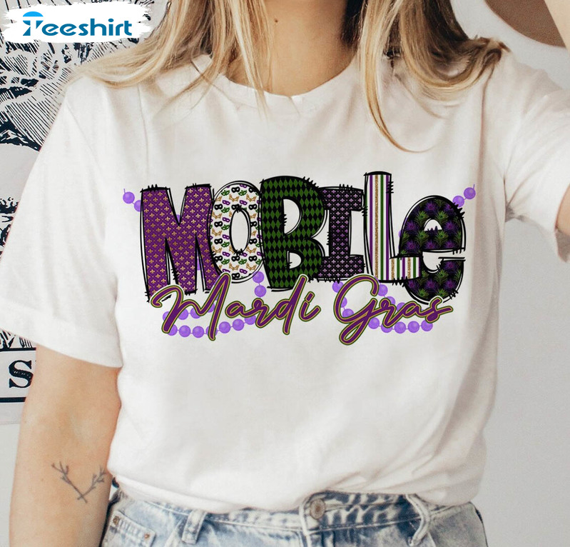 Mardi Gras Mobile Shirt, New Orleans Fat Tuesday Short Sleeve Long Sleeve