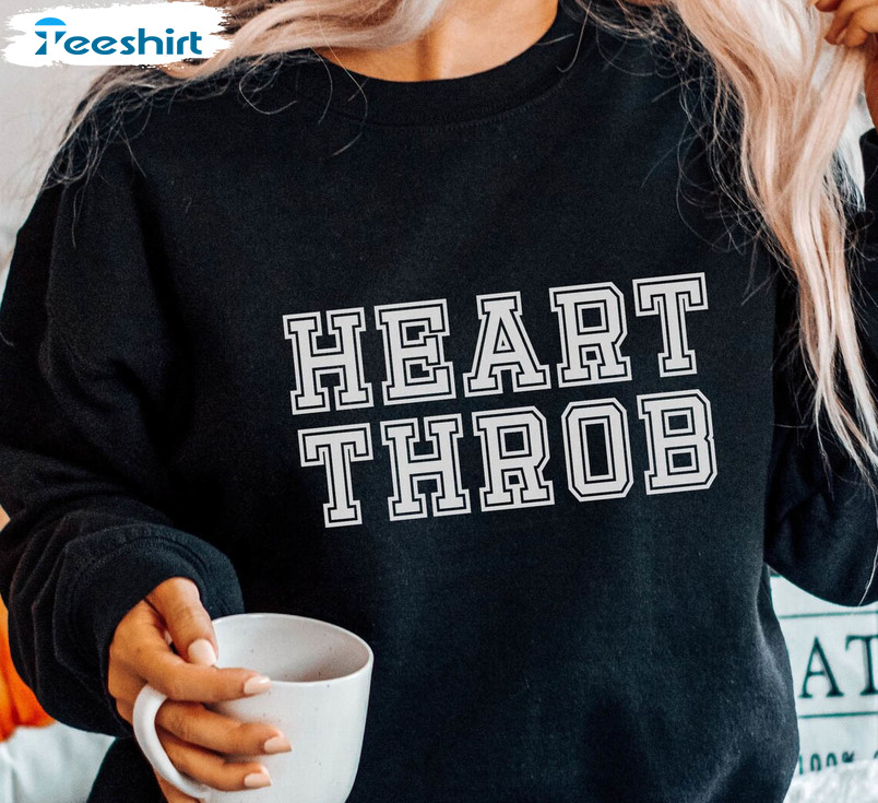 Heart Throb Valentine Shirt, Valentines Day Vintage Unisex Hoodie Crewneck