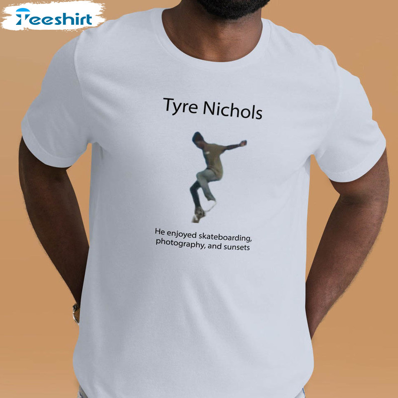 Tyre Nichols Skateboarding Shirt, Justice For Tyre Nichols Crewneck Unisex Hoodie
