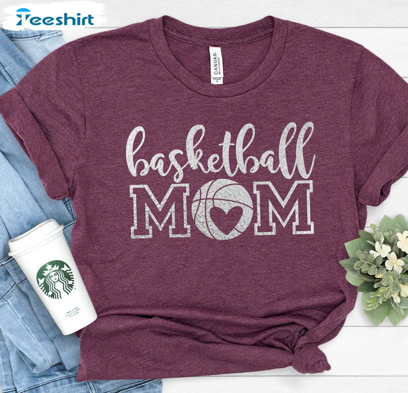 Basketball Mom Vintatge Shirt, Basketball Trending Unisex Hoodie Short Sleeve