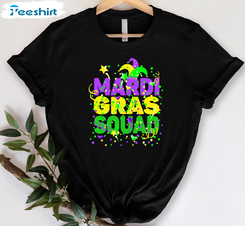 Mardi Gras Squad Trendy Shirt, Fat Tuesday Tee Tops Unisex Hoodie