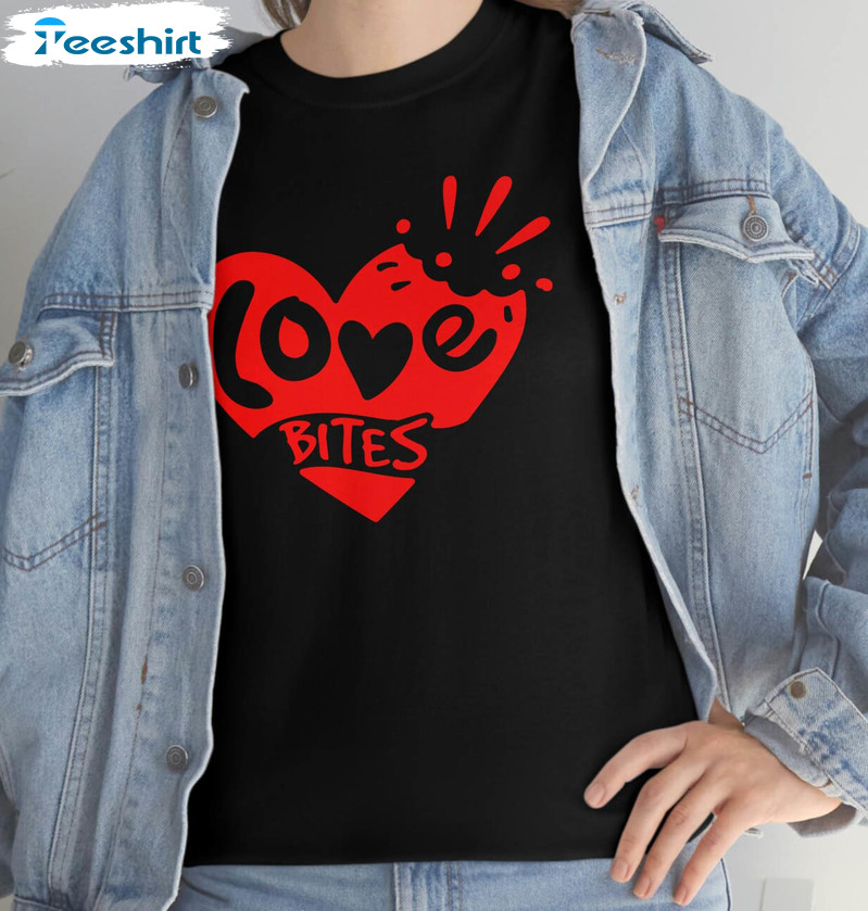 Love Bites Valentine Day Vintage Sweatshirt, Unisex Hoodie