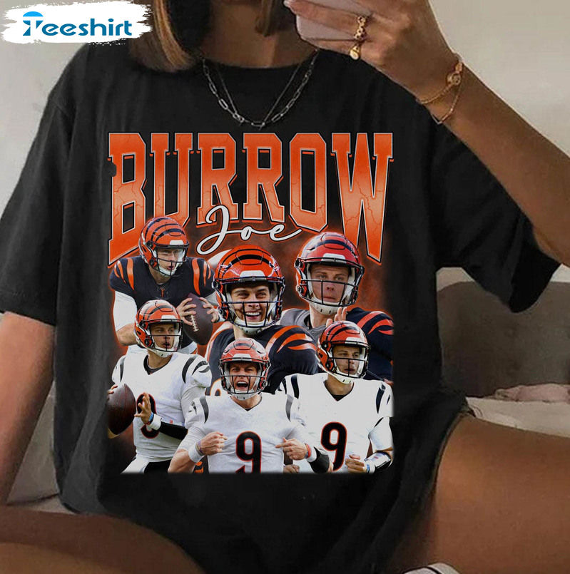 Joe Burrow Vintage Shirt, Trending Football Long Sleeve Unisex T-shirt