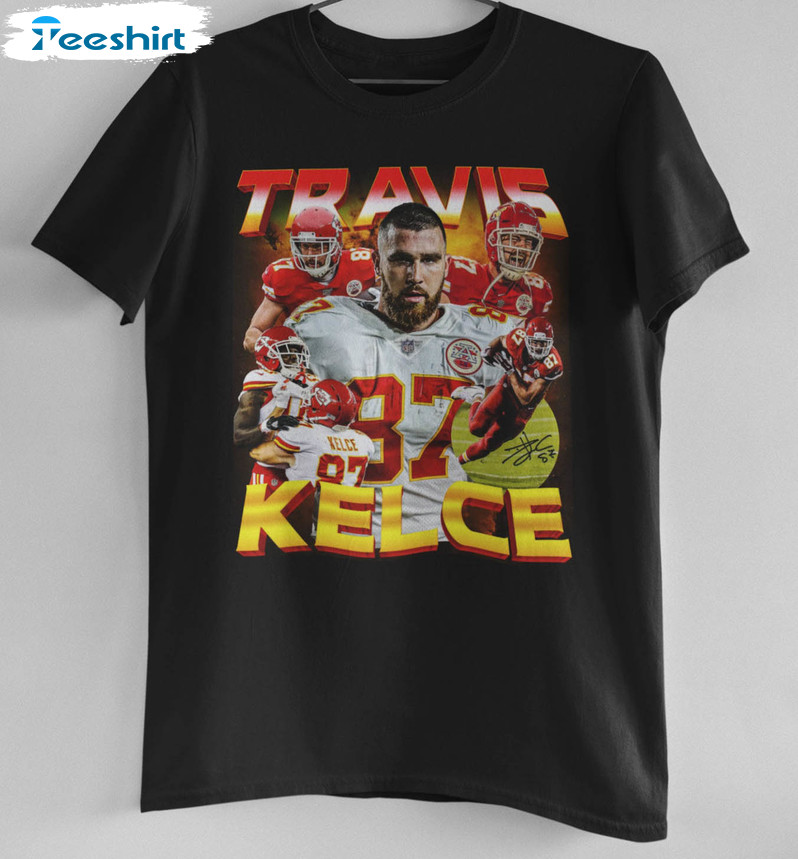 Travis Kelce Kansas City Shirt, Red Kingdom Retro Unisex Hoodie Crewneck