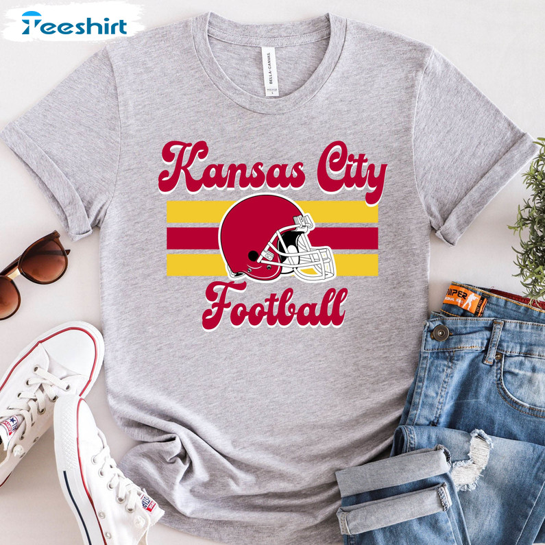 Kansas City Football Shirt, Vintage Chiefs Football Unisex Hoodie Tee Tops