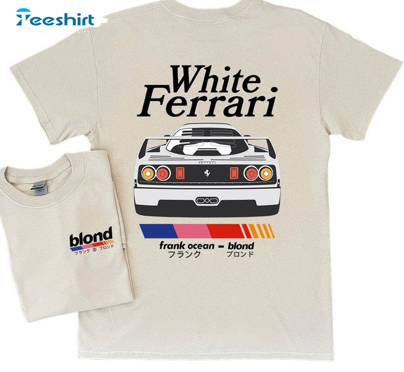 Frank Ocean Blond White Ferrari Shirt, Blond Album Music Unisex T-shirt Long Sleeve
