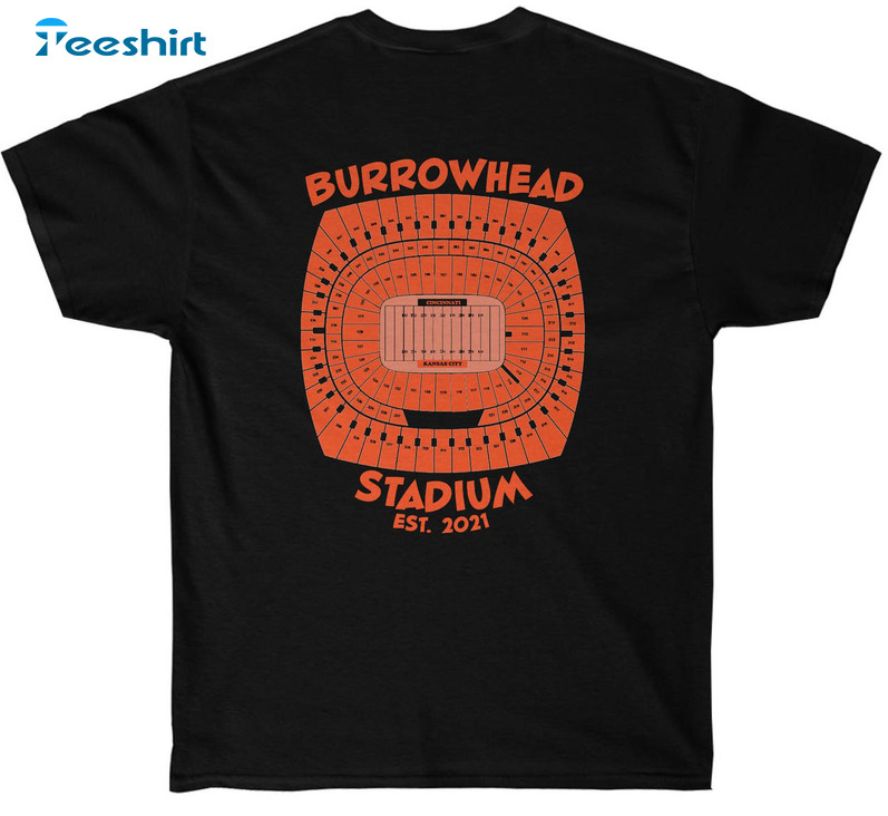 Burrowhead Stadium Shirt, Joe Burrow Afc Unisex Hoodie Short Sleeve