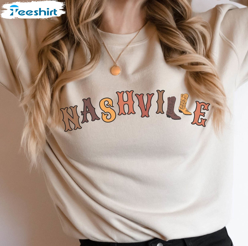Nashville Sweatshirt, Country Music Long Sleeve Unisex Hoodie
