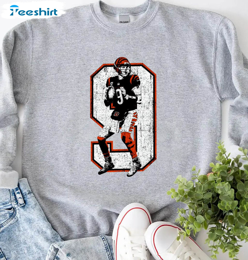 Vintage Cincinnati Football Shirt, Joe Burrow Crewneck Unisex Hoodie