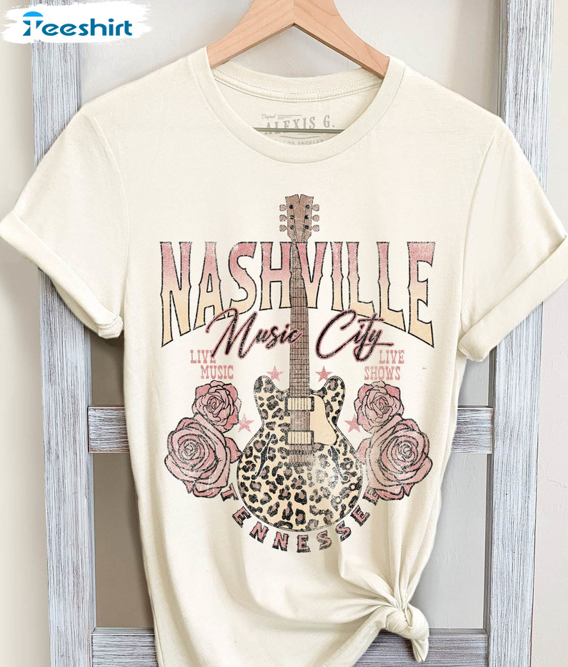Nashville Music City Vintage Shirt, Country Girl Unisex Hoodie Tee Tops