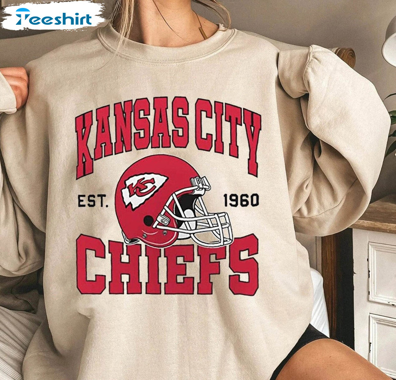 Vintage Kansas City Football Shirt, Kansas Football Long Sleeve Unisex Hoodie
