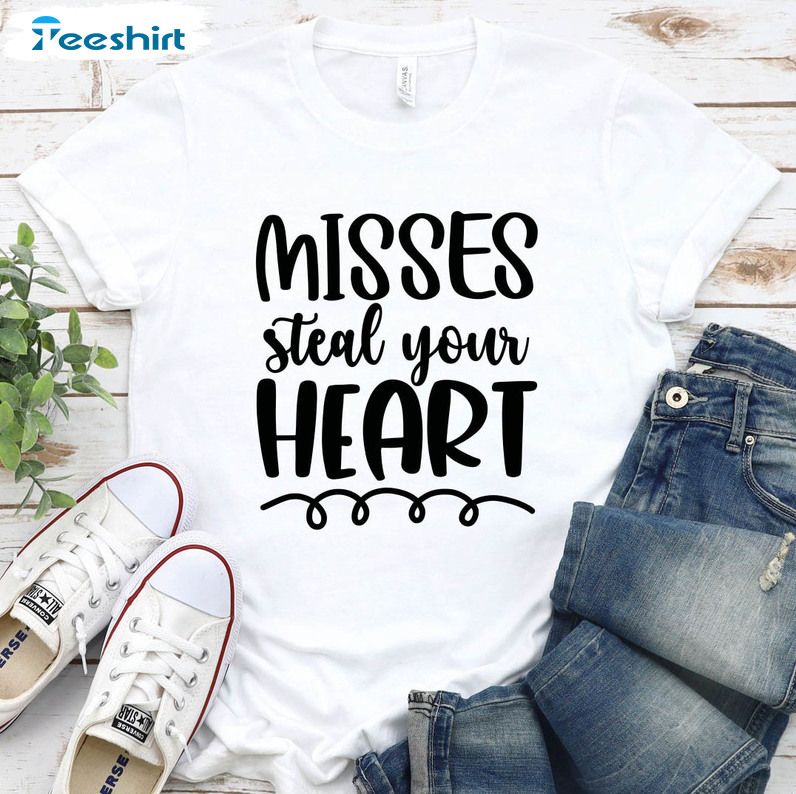 Misses Steal Your Heart Trendy Shirt, Toddler Valentine Unisex T-shirt Long Sleeve