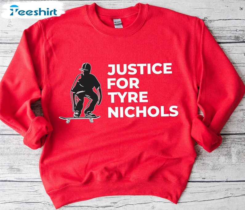 Justice For Tyre Nichols Sweatshirt, Skate In Peace Tyre Nichols Long Sleeve Sweater