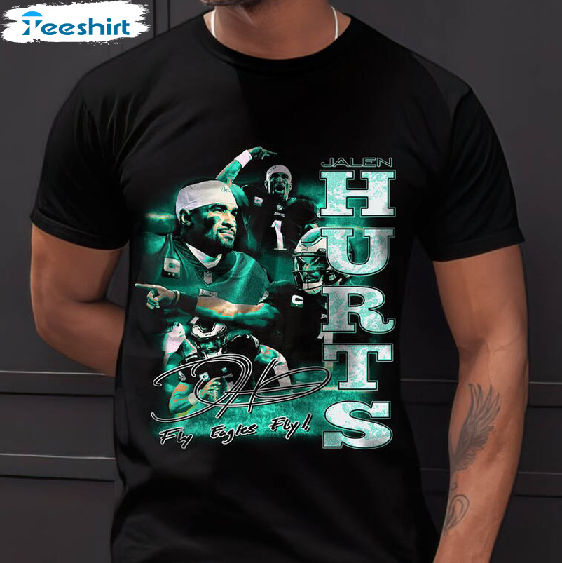 Jalen Hurts Philadelphia Eagles 90s Bootleg Retro TShirt For NFL