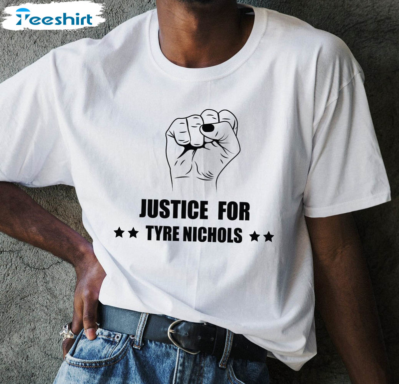 Justice For Tyre Nichols Trendy Shirt, Black Lives Matter Unisex Hoodie Long Sleeve