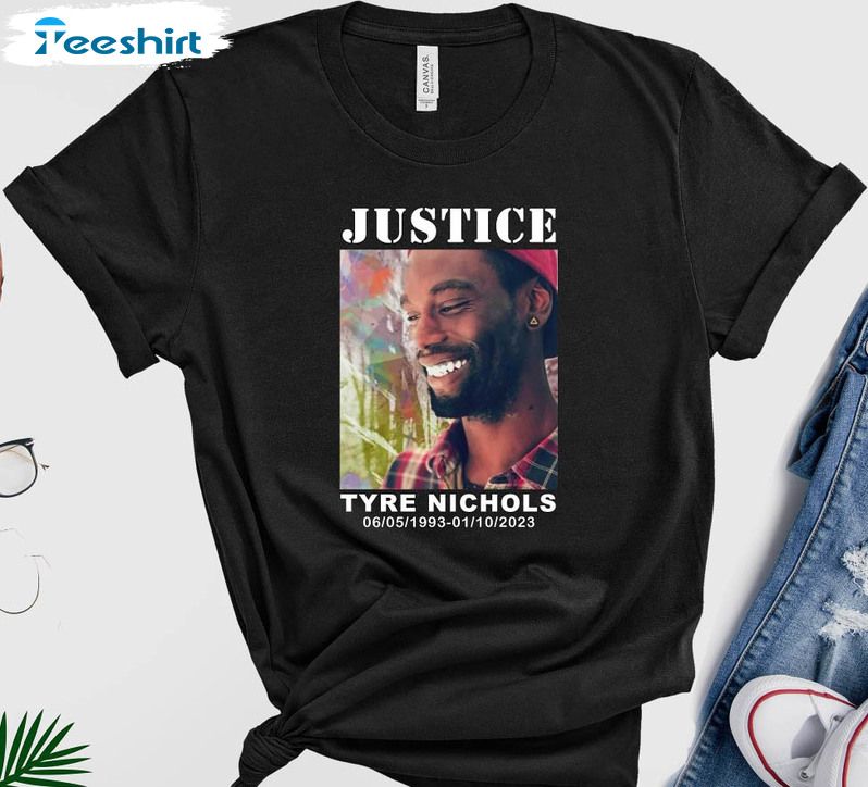 Justice For Tyre Nichols Funny Shirt, Black Lives Matter Long Sleeve Unisex Hoodie