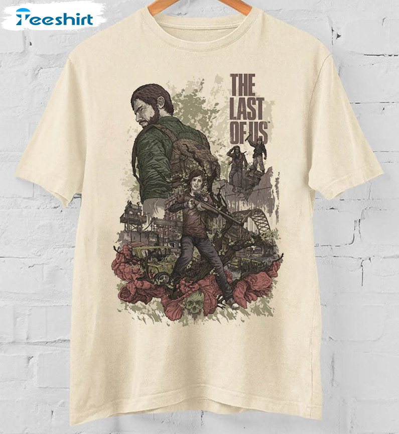 The Last Of Us Trendy Shirt, Video Game Comic Book Cover Unisex Hoodie Short Sleeve